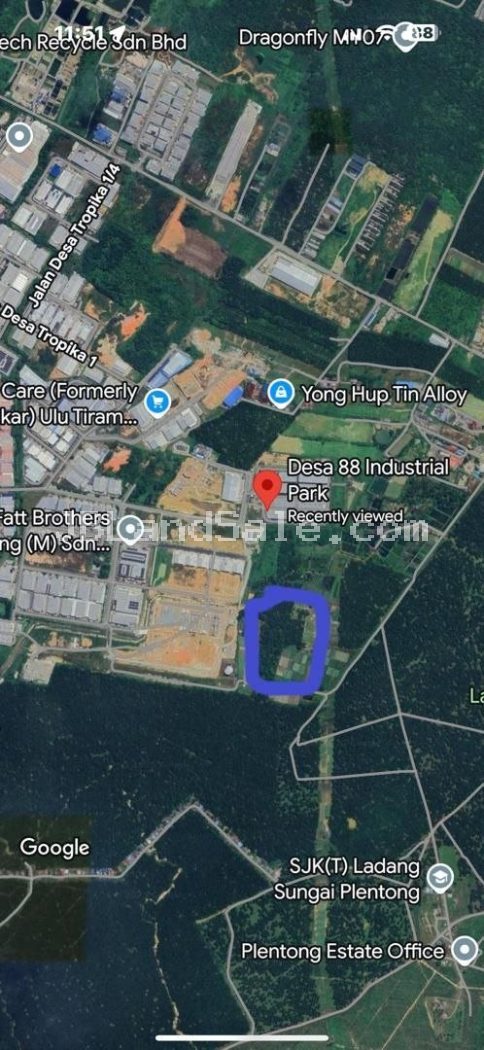 Desa Cemerlang Industrial Zoning Land for Sale — Near Desa 88, 5 Acres
